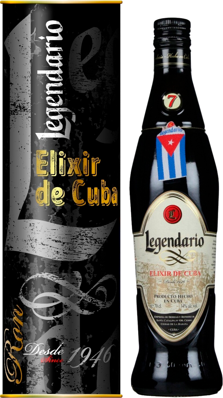 Ром Legendario Elixir de Cuba (gift box) 0.7 л (Легендарио Эликсир де Куба  в подарочной упаковке), купить в магазине в Сочи - цена, отзывы