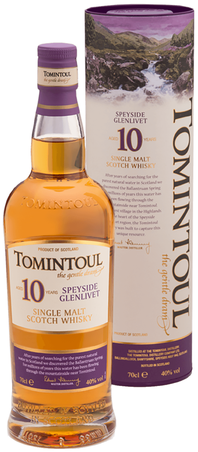 Tomintoul Speyside Glenlivet Single Malt Scotch Whisky 10 YO (gift box)