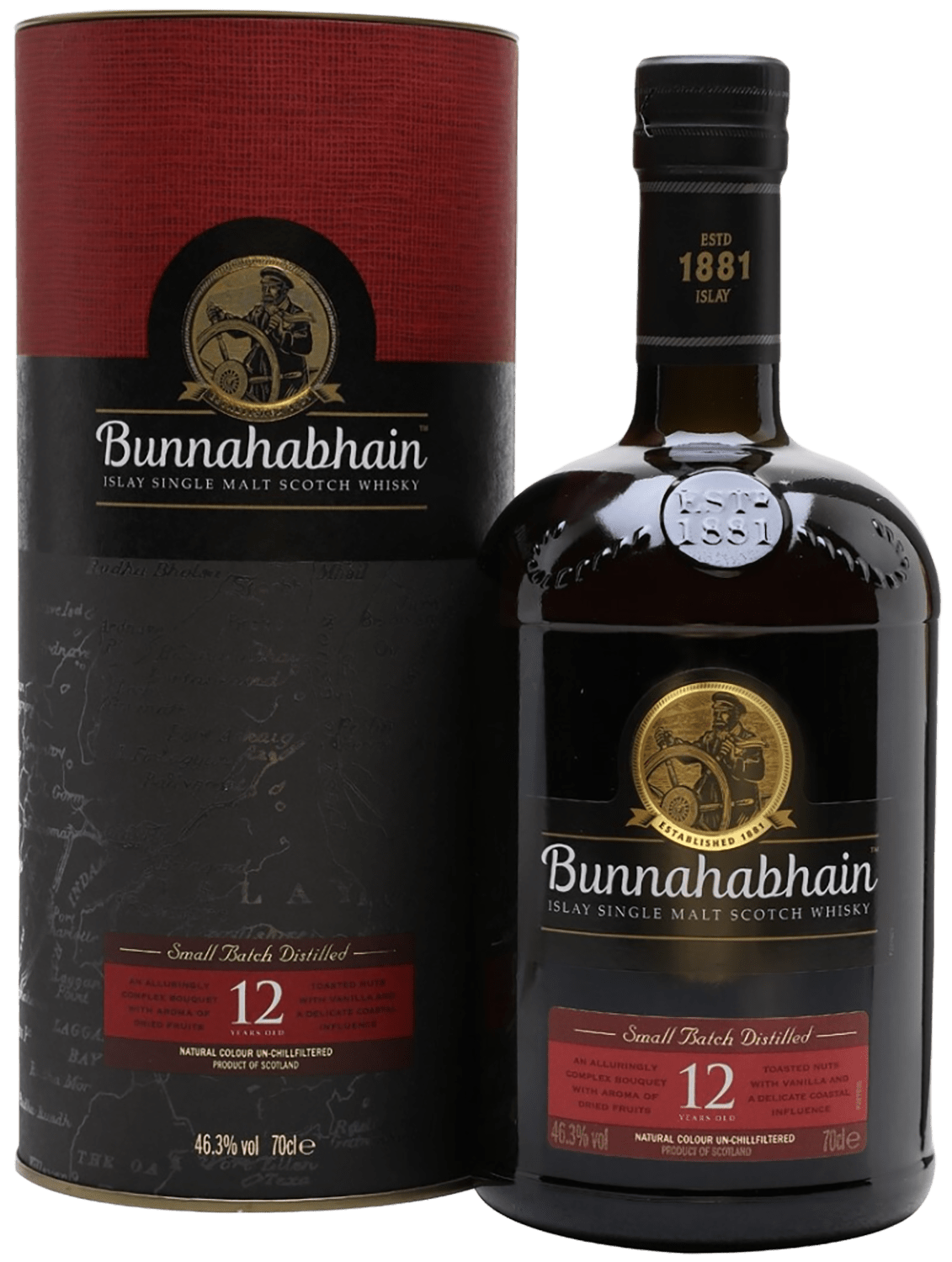 Bunnahabhain Islay Single Malt Scotch Whisky 12 y.o. (gift box) bowmore islay single malt scotch whisky 12 y o gift box