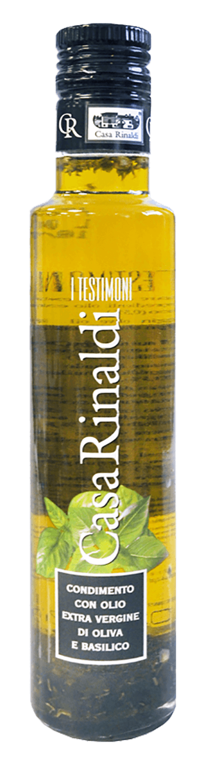 Масло оливковое первого холодного отжима с базиликом Каза Ринальди 0.25&nbsp;л