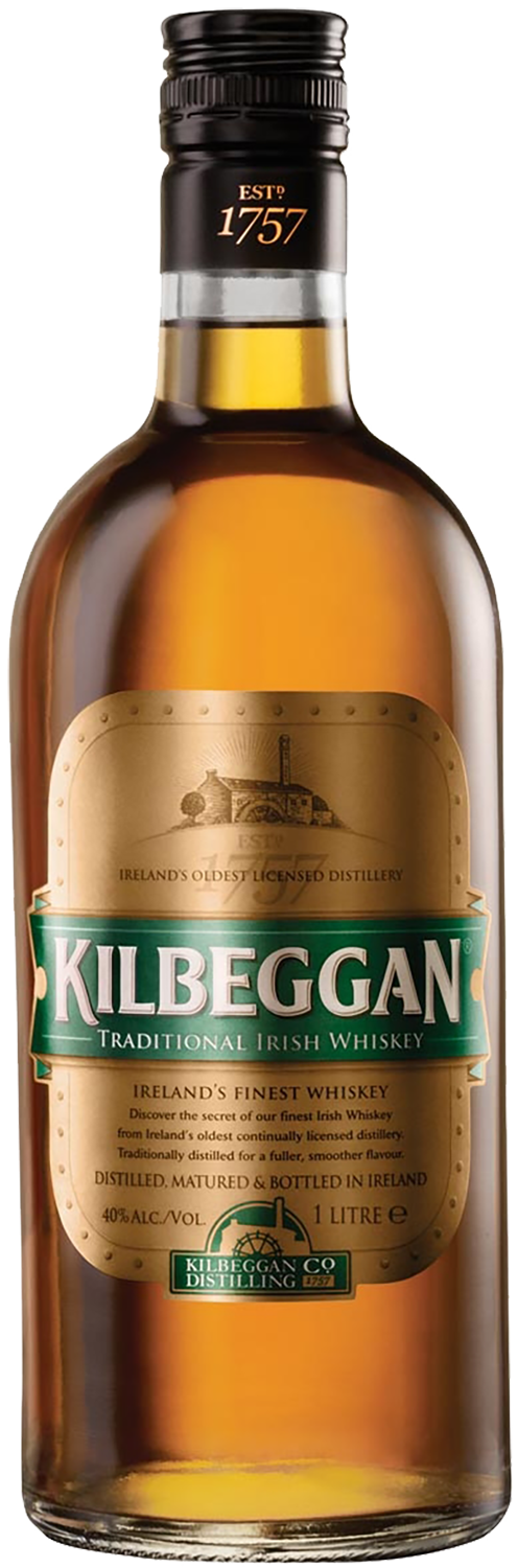 Kilbeggan Blended Irish Whiskey jameson black barrel blended irish whiskey