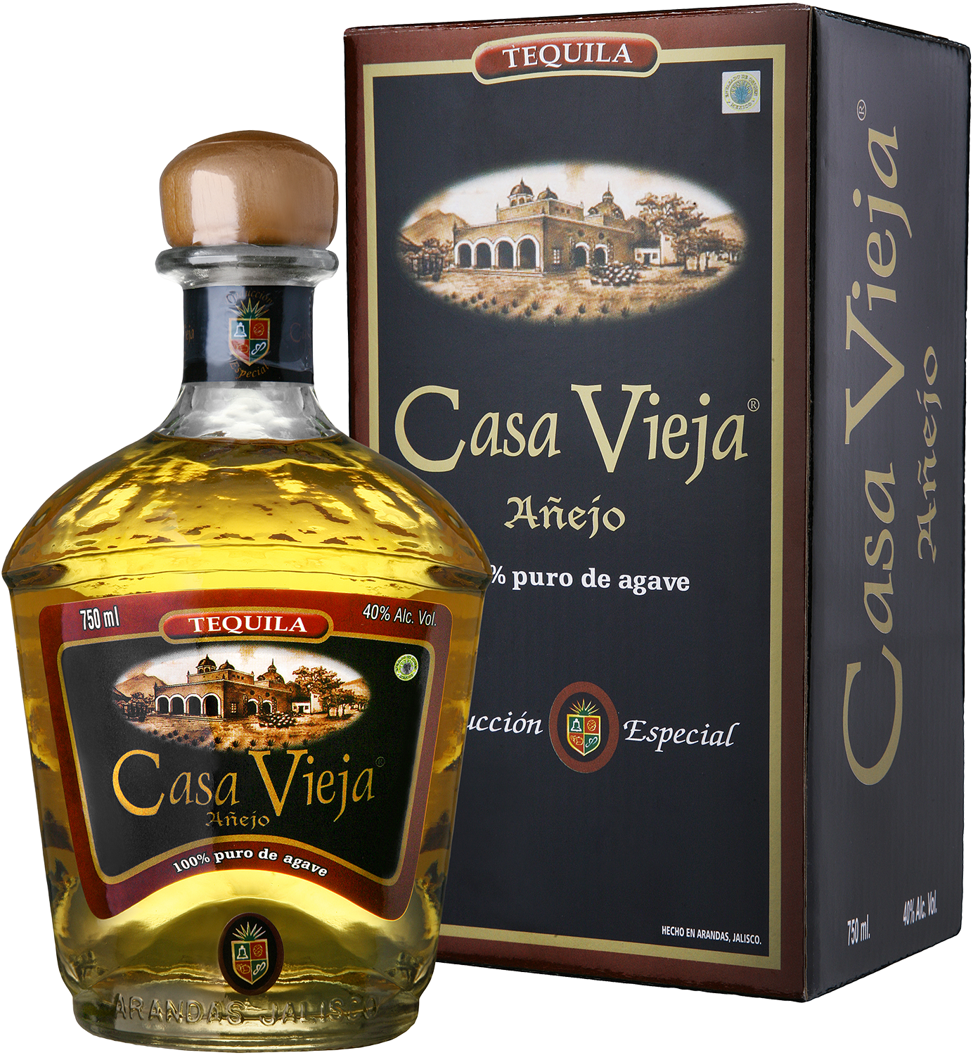 Casa Vieja Anejo (Extra Aged) casa vieja anejo extra aged gift box with 2 glasses