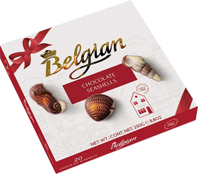 Белджин Шоколадные Ракушки с начинкой пралине 0.25&nbsp;л