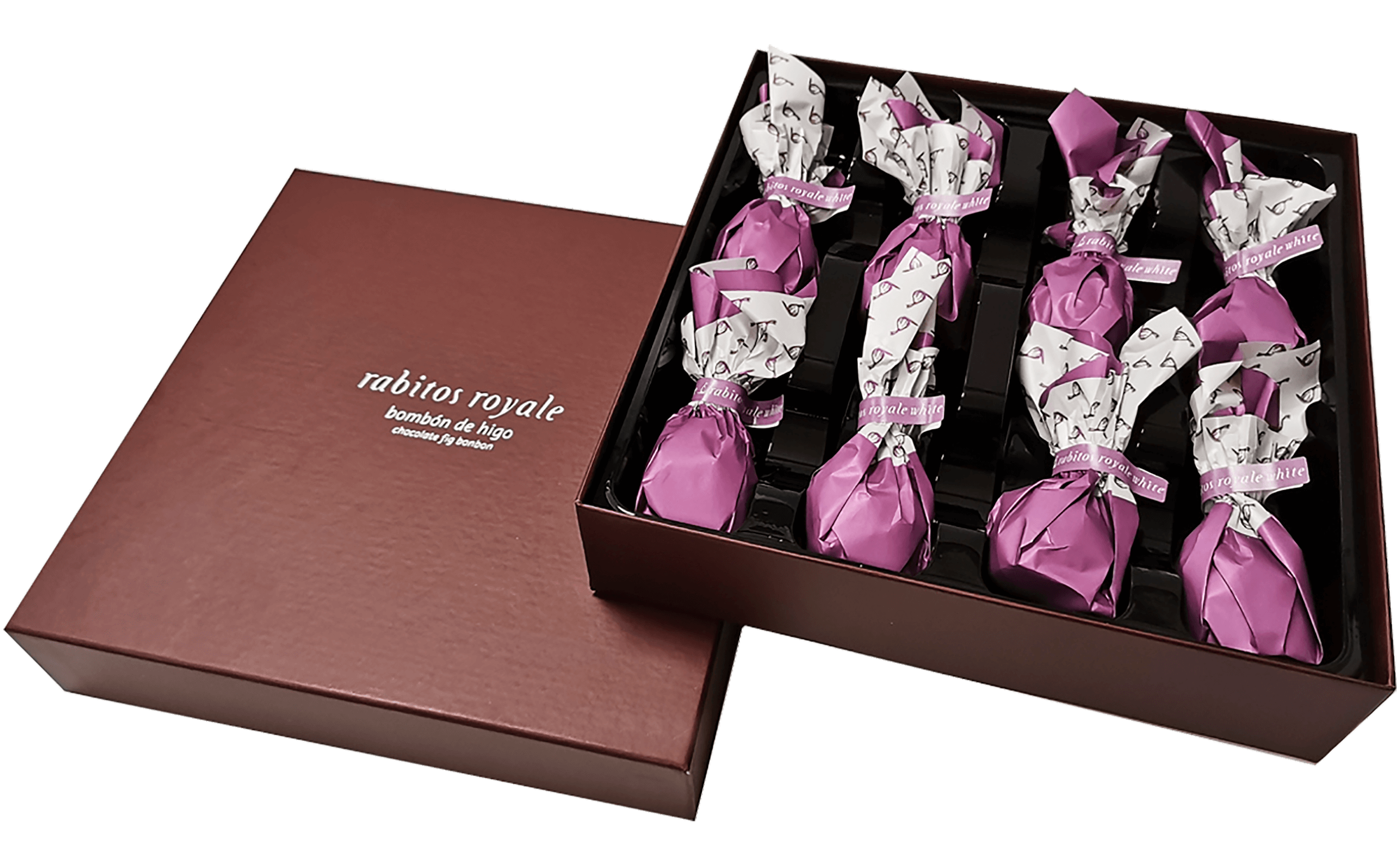 Инжир в белом шоколаде с трюфельной начинкой и клубникой Рабитос Рояль 142г