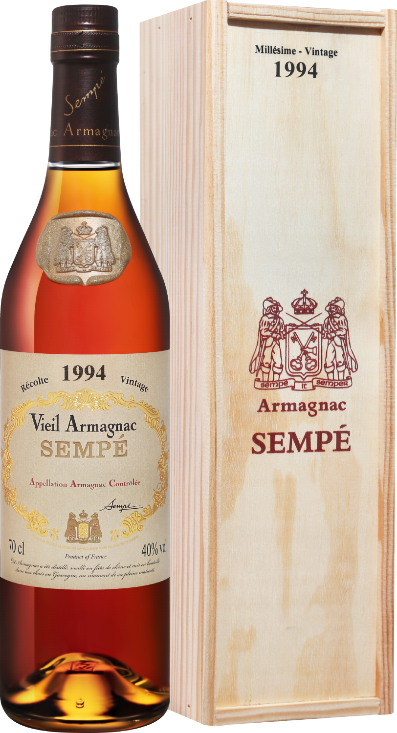 цена Sempe Vieil Vintage 1994 Armagnac AOC (gift box)
