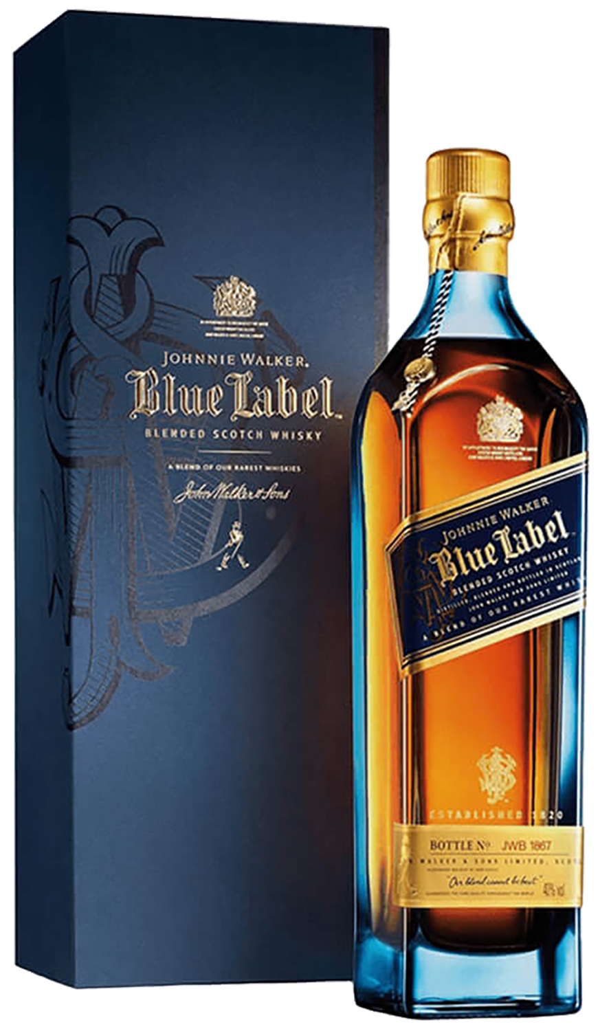 Johnnie Walker Blue Label Blended Scotch Whisky (gift box) johnnie walker 18 y o blended scotch whisky gift box
