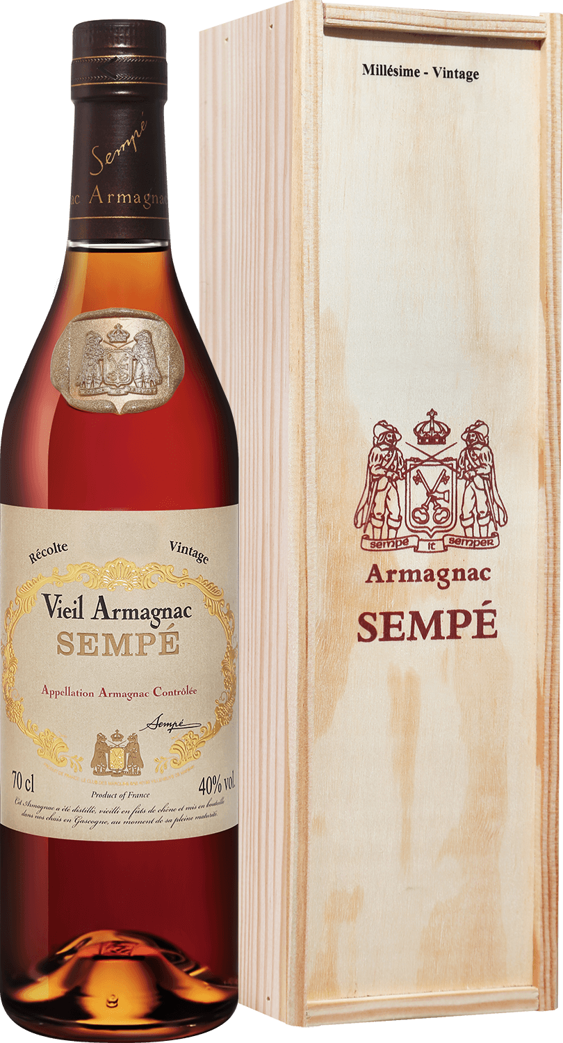 цена Sempe Vieil Vintage 2004 Armagnac AOC (gift box)