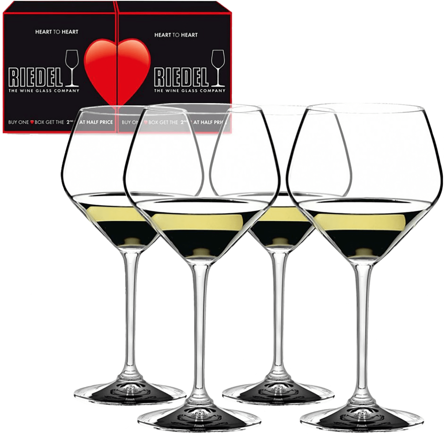 Riedel Heart to Heart Chardonnay (4 glasses set) riedel veritas oaked chardonnay 2 glasses set