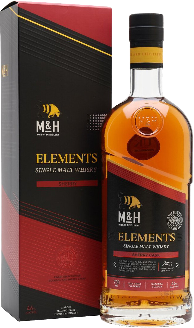 MandH Elements Sherry Single Malt Whiskey (gift box)