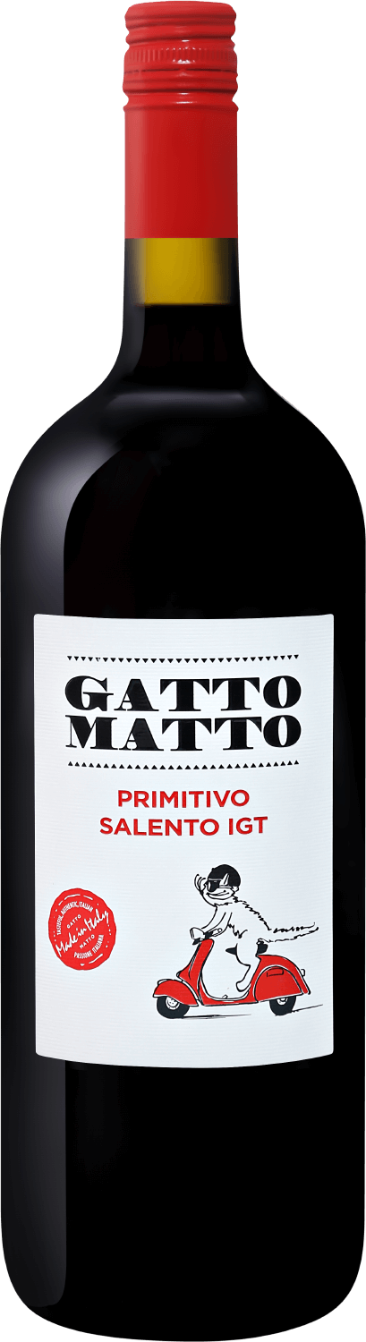 Gatto Matto Primitivo Salento IGT Villa Degli Olmi la casada primitivo puglia igt botter