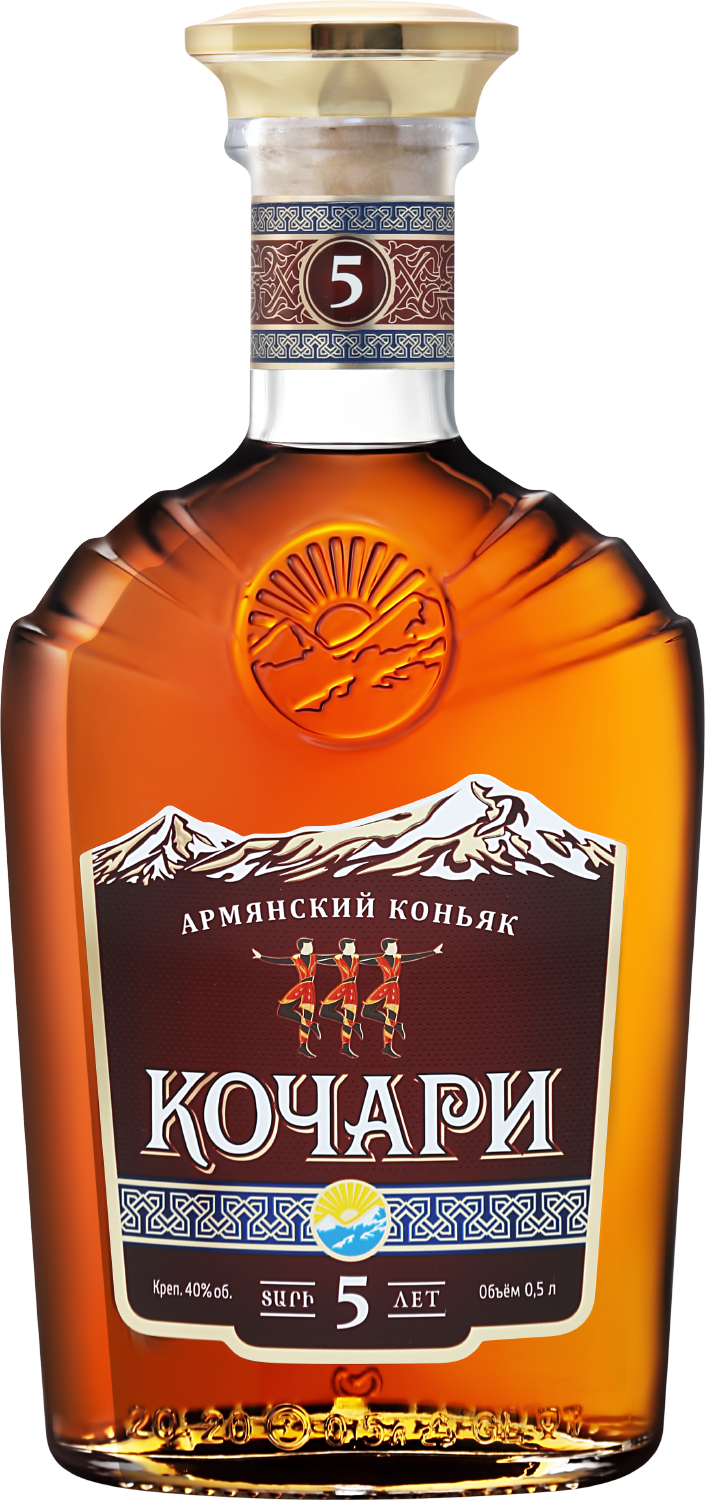 Коньяк Kochari Armenian Brandy 5 Y.O. 0.5 л (Кочари 5 Лет), купить в  магазине в Москве - цена, отзывы