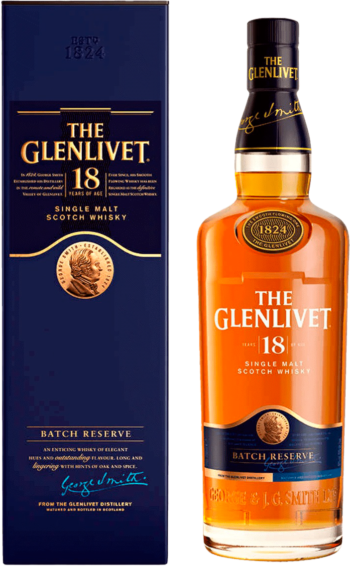 The Glenlivet Single Malt Scotch Whisky 18 y.o. (gift box) the glenlivet founder s reserve single malt scotch whisky gift box with 2 glasses