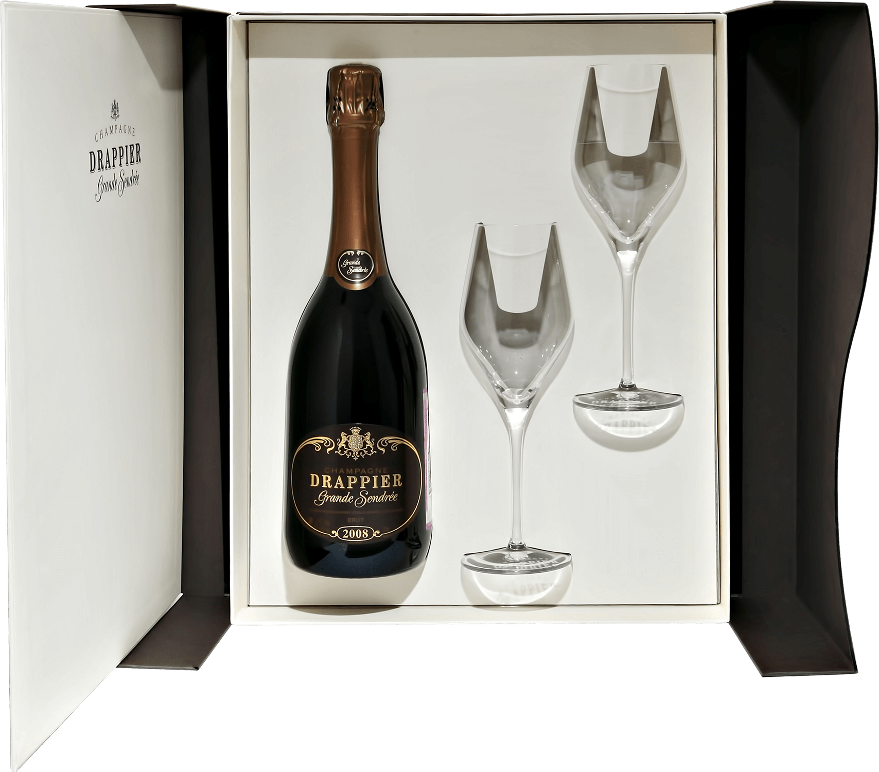 Drappier andquot;Grande Sendreeandquot; (gift box with 2 glasses) onegin gift box with 4 glasses