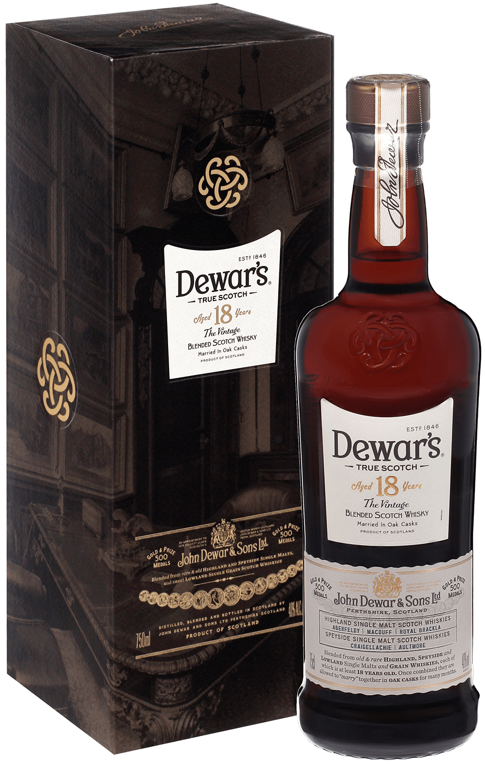 Dewar's Founders Reserve 18 y.o. Blended Scotch Whisky (gift box) dewar s special reserve 12 y o blended scotch whiskey gift box