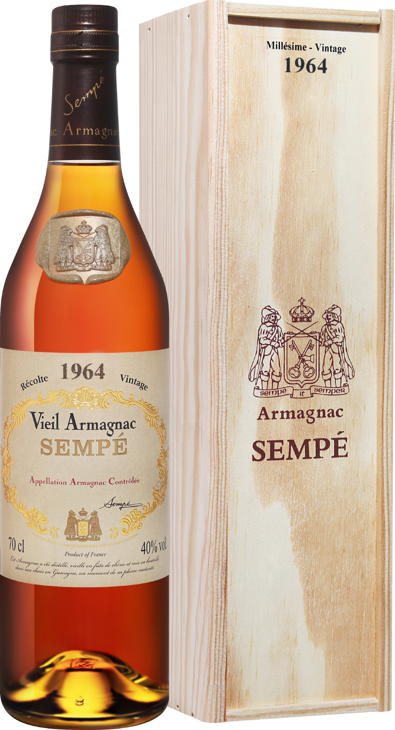 Sempe Vieil Vintage 1964 Armagnac AOC (gift box) sempe vieil vintage 1974 armagnac aoc gift box