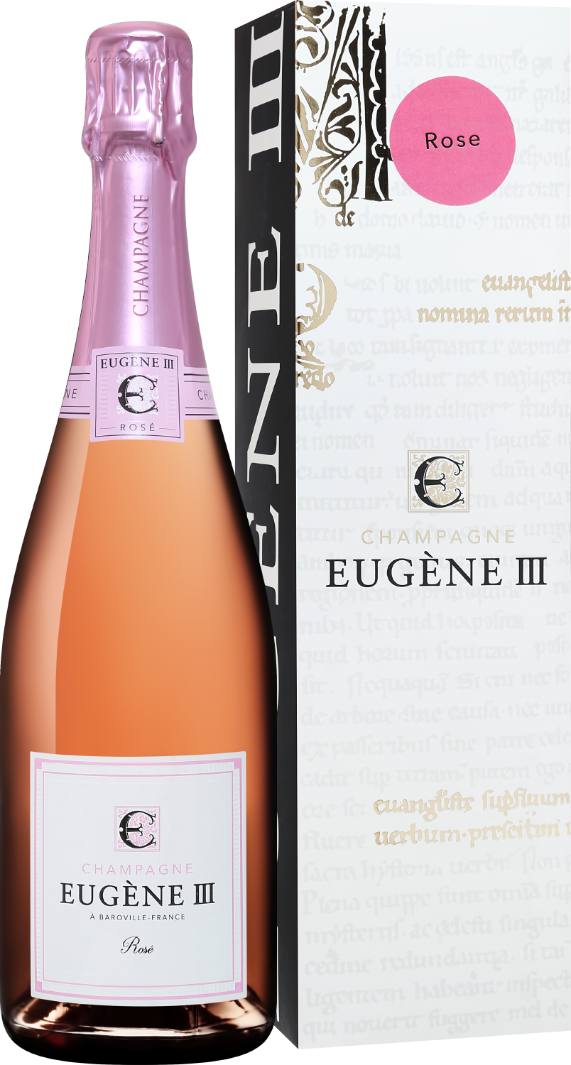 Eugene III Rosé Brut Champagne АOC Coopérative Vinicole de la Région de Baroville (gift box) barfontarc rosé brut champagne aoc coopérative vinicole de la région de baroville