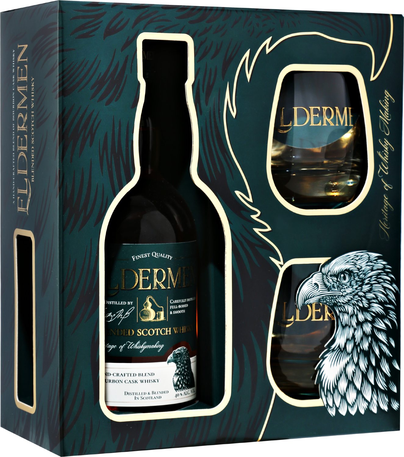 Eldermen Blended Scotch Whisky (gift box with 2 glasses)