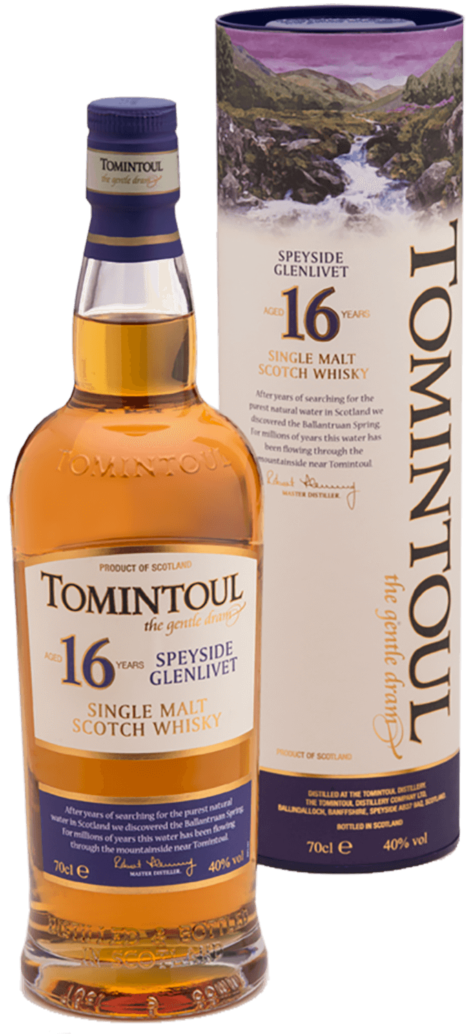 Tomintoul Speyside Glenlivet Single Malt Scotch Whisky 16 YO (gift box)