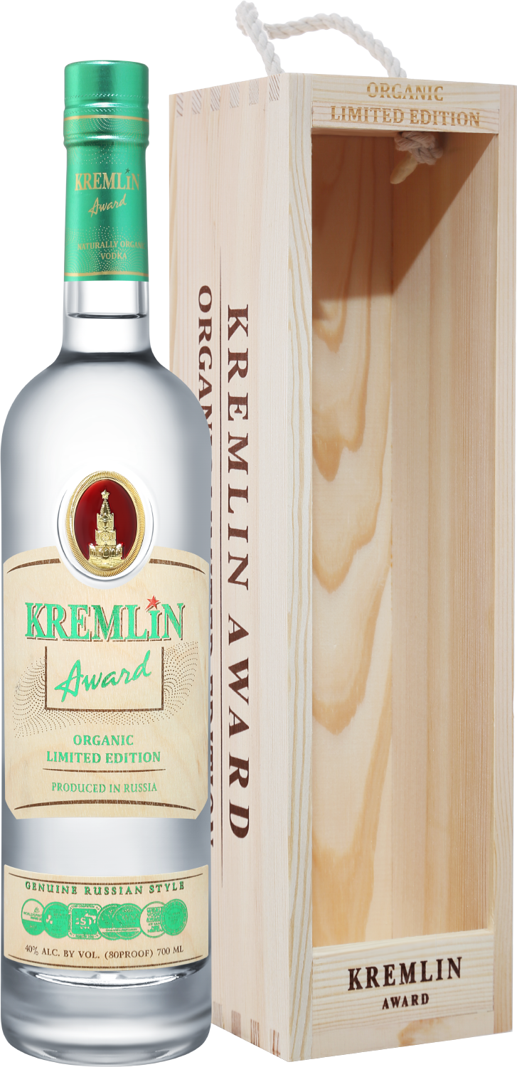 Водка KREMLIN AWARD Organic Limited Edition (gift box) 0.7 л (КРЕМЛИН ЭВОРД  Органик Лимитед Эдишн в подарочной упаковке), купить в магазине в Москве -  цена, отзывы