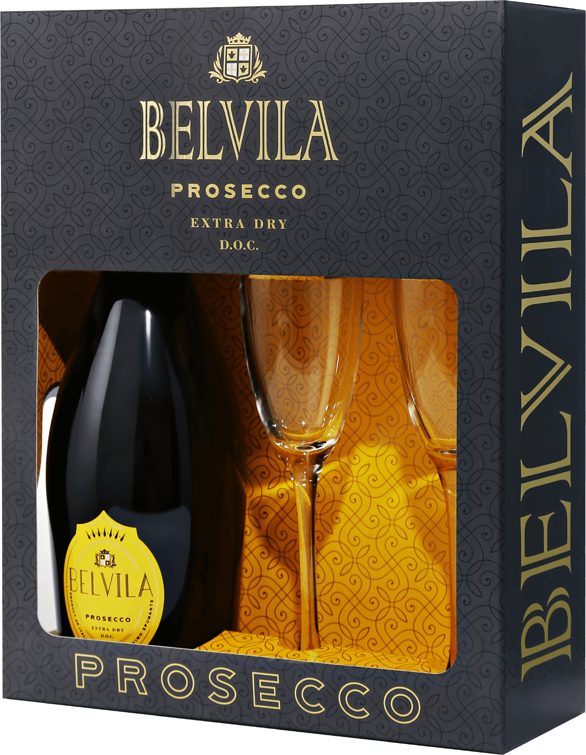 Belvila Prosecco DOC Spumante Extra Dry Villa Degli Olmi (gift box) la gioiosa prosecco doc gift box