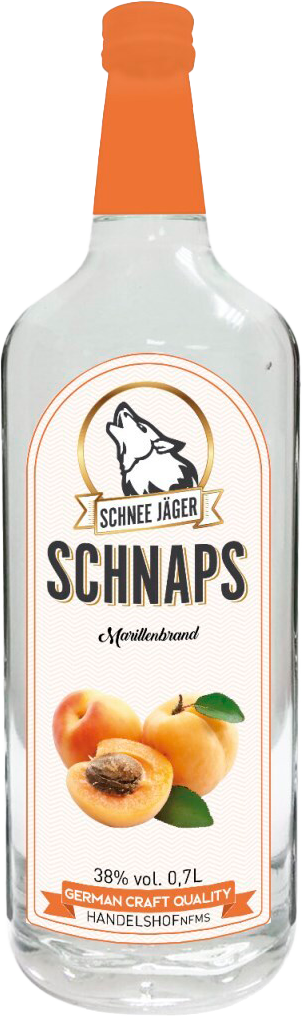 Schnapps Marillenbrand Schnee Jager