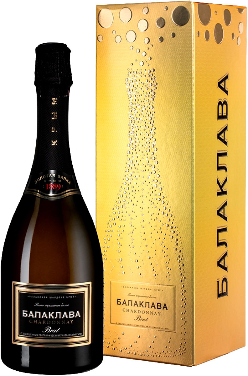 Balaklava Chardonnay Brut Crimea Zolotaya Balka (gift box)