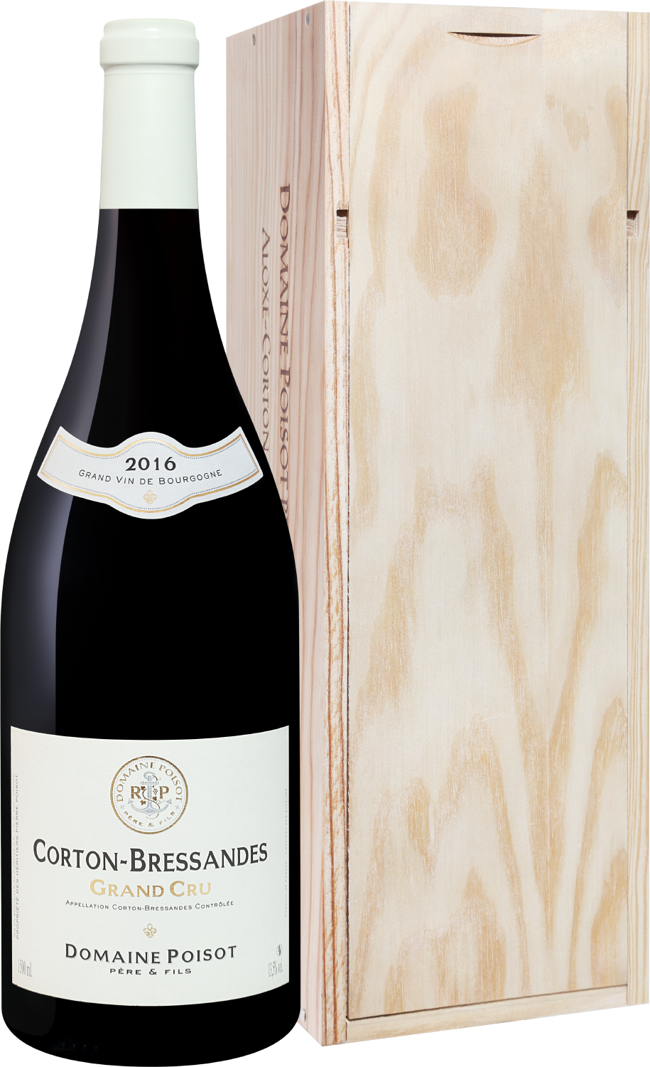 Corton-Bressandes Grand Cru AOC Domaine Poisot Pere and Fils (gift box) en caradeux pernand vergelesses 1er cru aoc domaine poisot pere and fils