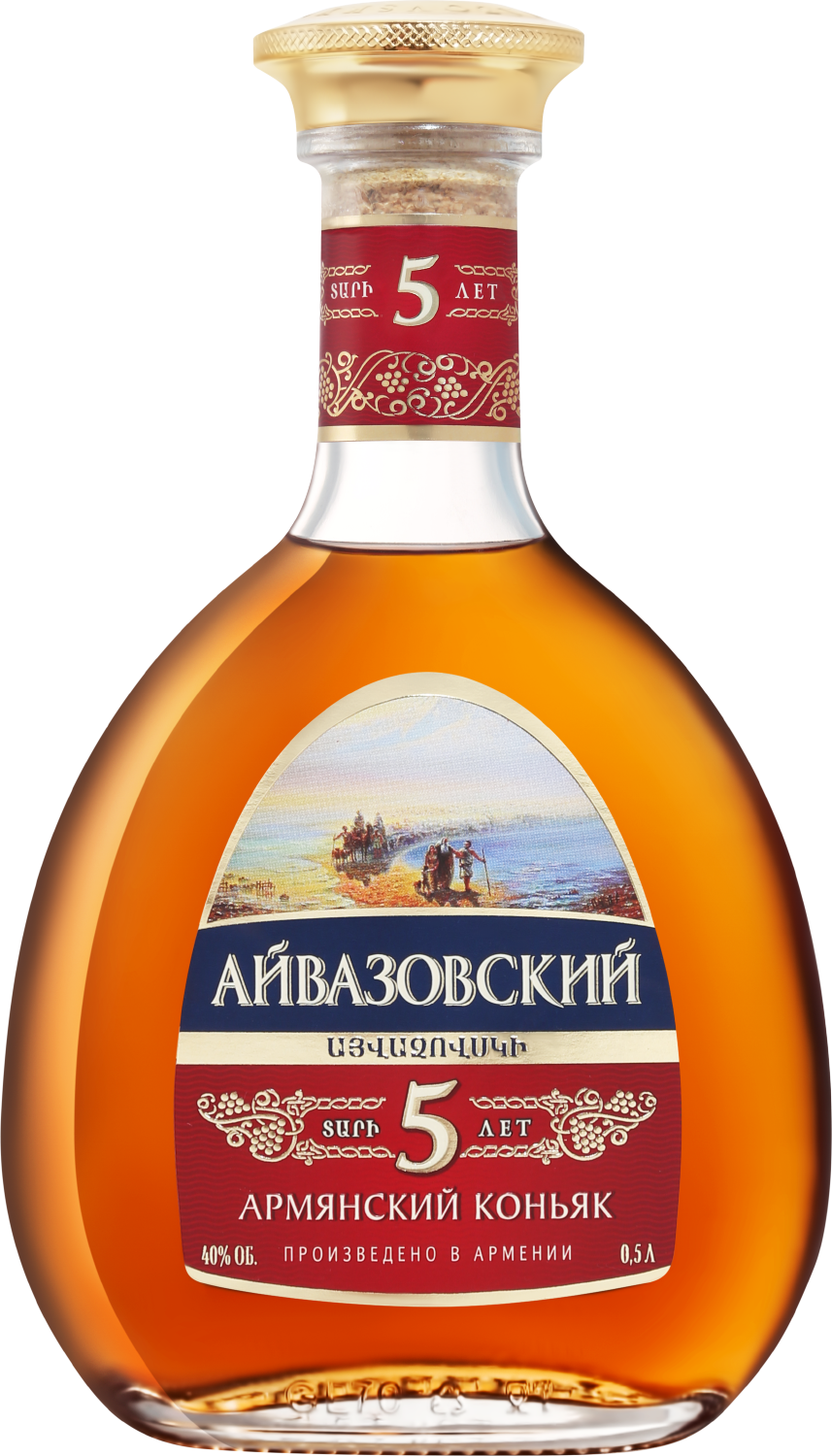 Коньяк Aivazovsky Armenian Brandy 5 Y.O. 0.5 л (Айвазовский 5 Лет), купить  в магазине в Москве - цена, отзывы