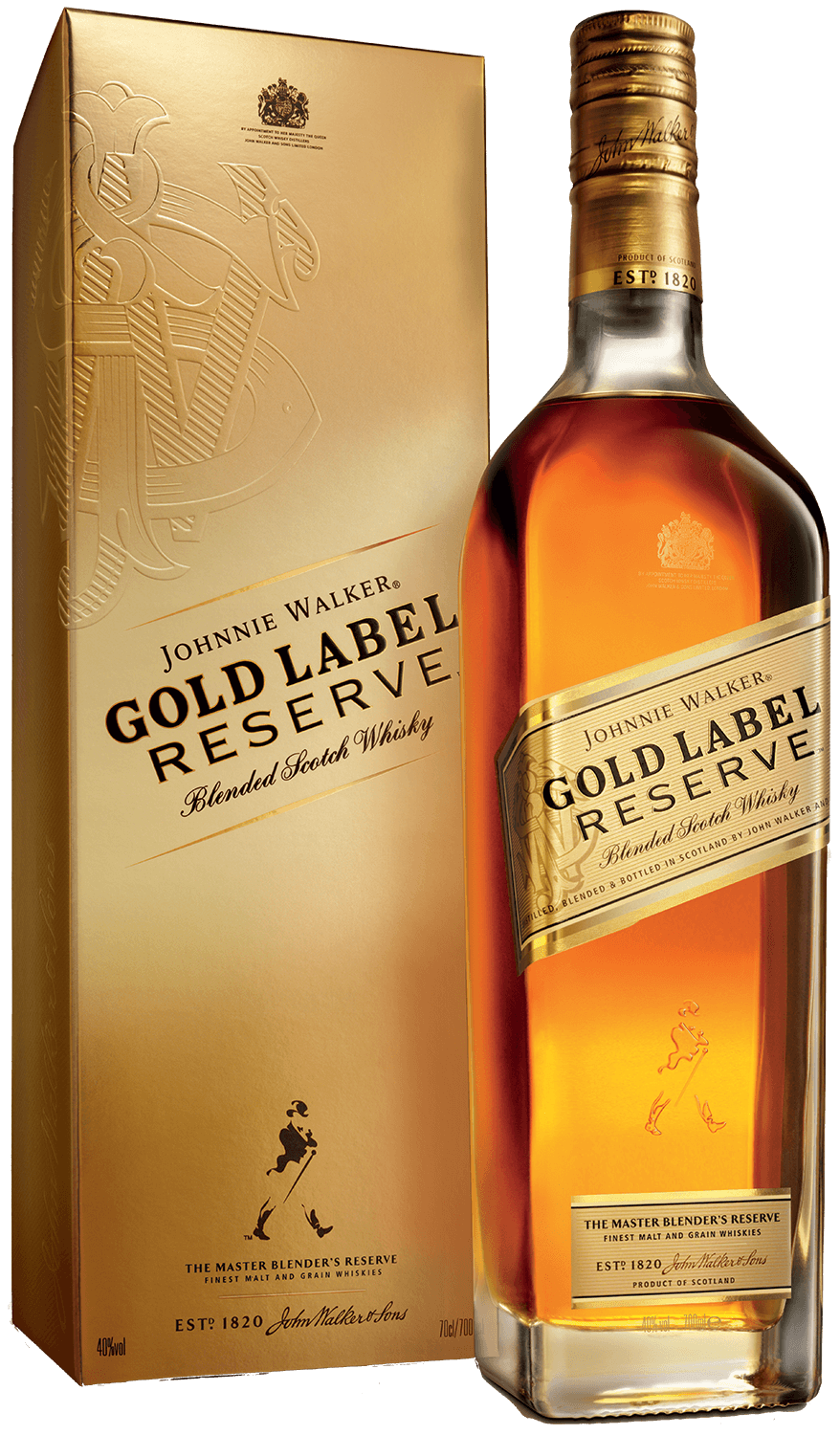 Johnnie Walker Gold Label Blended Scotch Whisky (gift box) johnnie walker black label blended scotch whisky gift box with 2 glasses