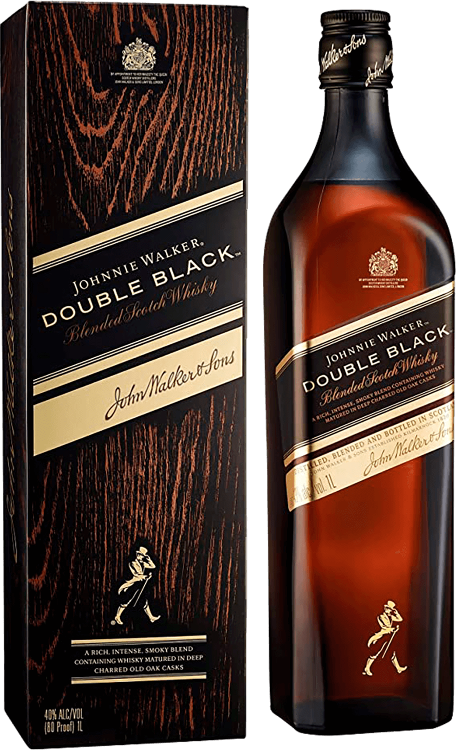 Johnnie Walker Double Black Blended Scotch Whisky (gift box) johnnie walker green label blended malt scotch whisky gift box