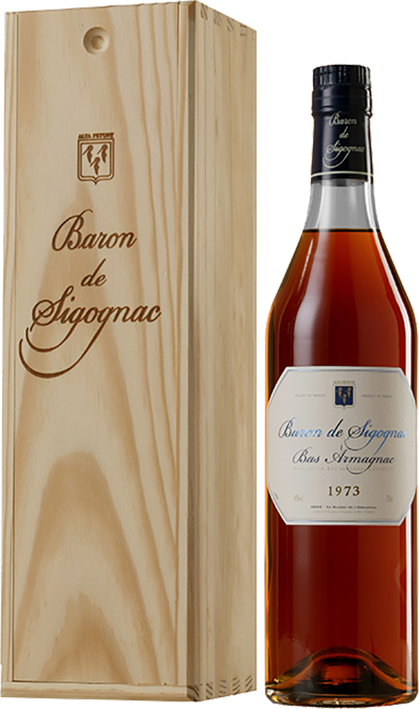 Baron de Sigognac 1973 Armagnac AOC (gift box) baron gaston legrand bas armagnac vs gift box
