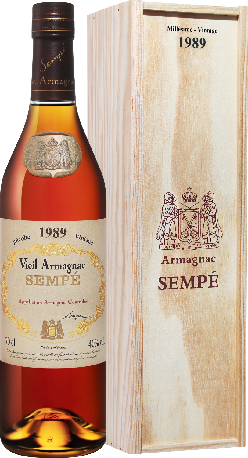Sempe Vieil Vintage 1989 Armagnac AOC (gift box) sempe vieil armagnac 1989 gift box