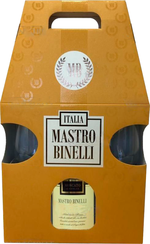 Mastro Binelli Premium Moscato (gift box+2 glasses)