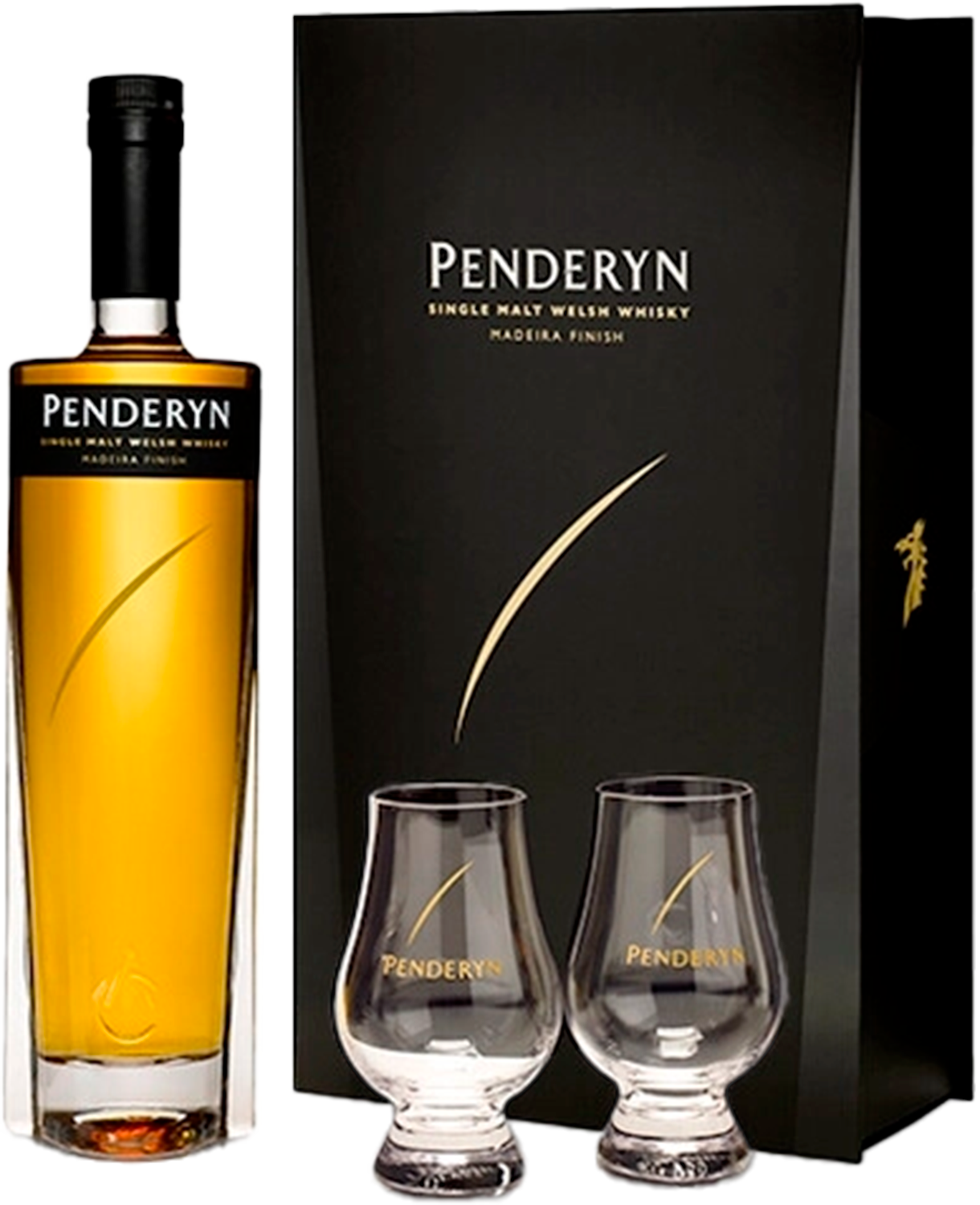Penderyn Madeira Finish Single Malt Welsh Whisky (gift box with 2 glasses)