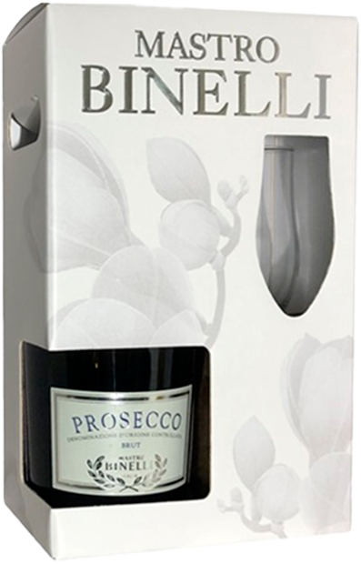 Mastro Binelli Prosecco DOC Spumante Brut (gift box with glass)