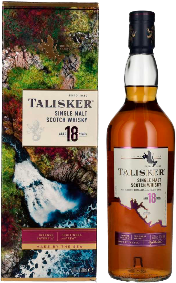 Talisker Single Malt Scotch Whisky 18 y.o. (gift box)