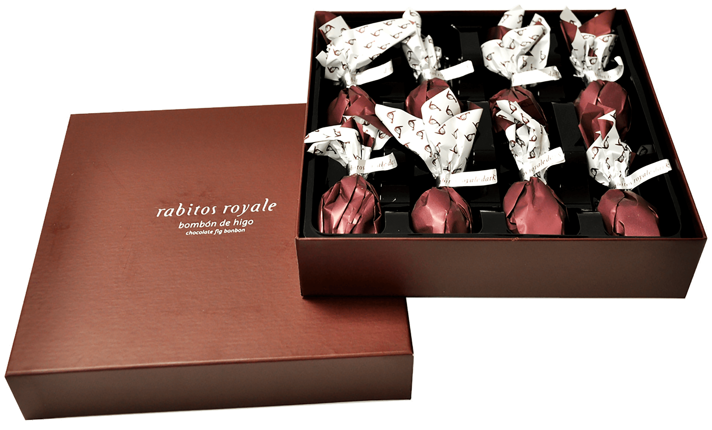 Инжир в тёмном шоколаде с трюфельным кремом и бренди Рабитос Рояль 142г