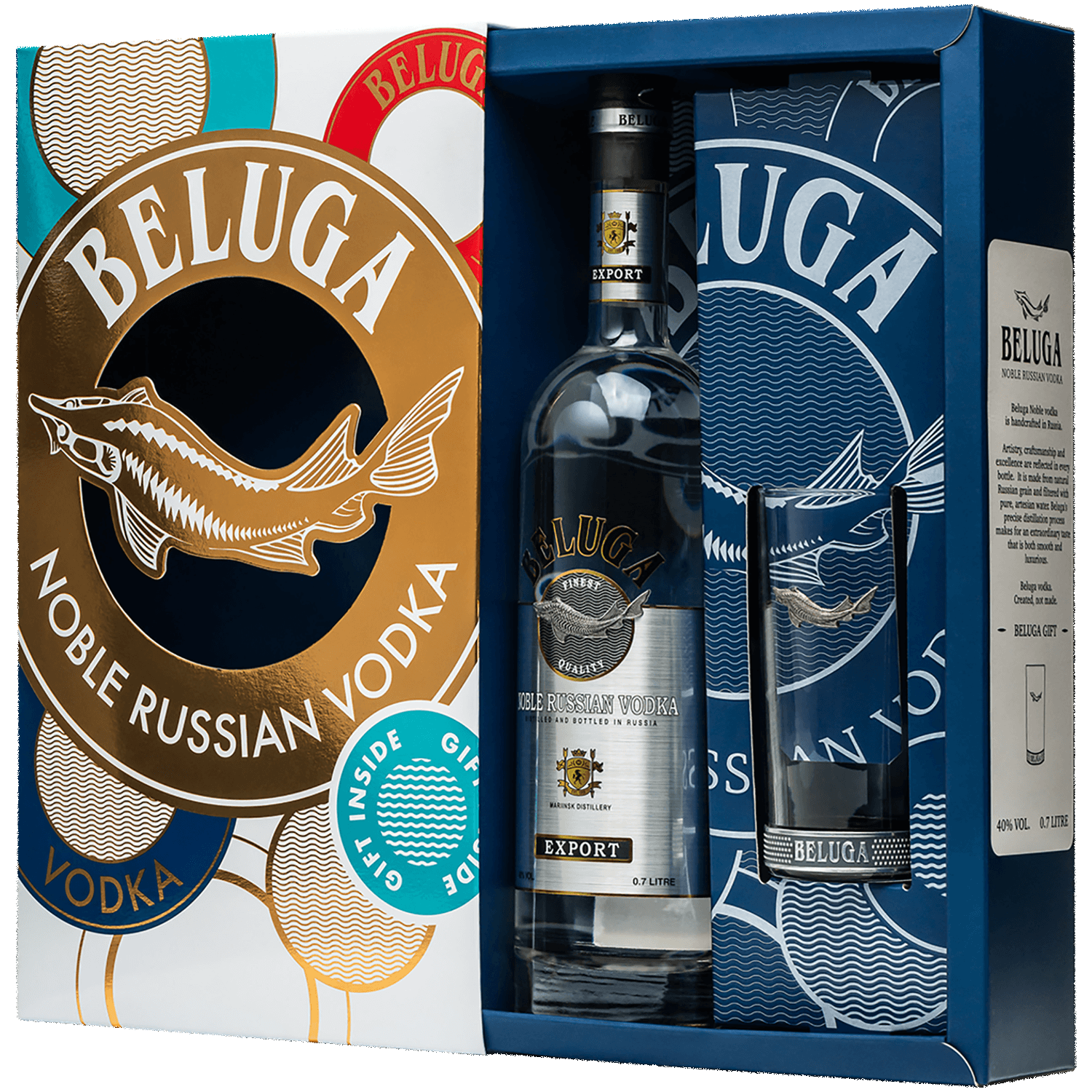 Beluga Noble (gift box with a glass) beluga noble gift box with a shot