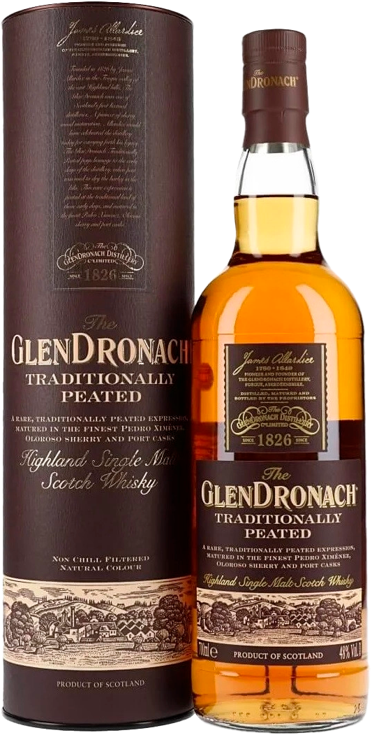 GlenDronach Traditionally Peated Highland Single Malt Scotch Whisky (gift box)