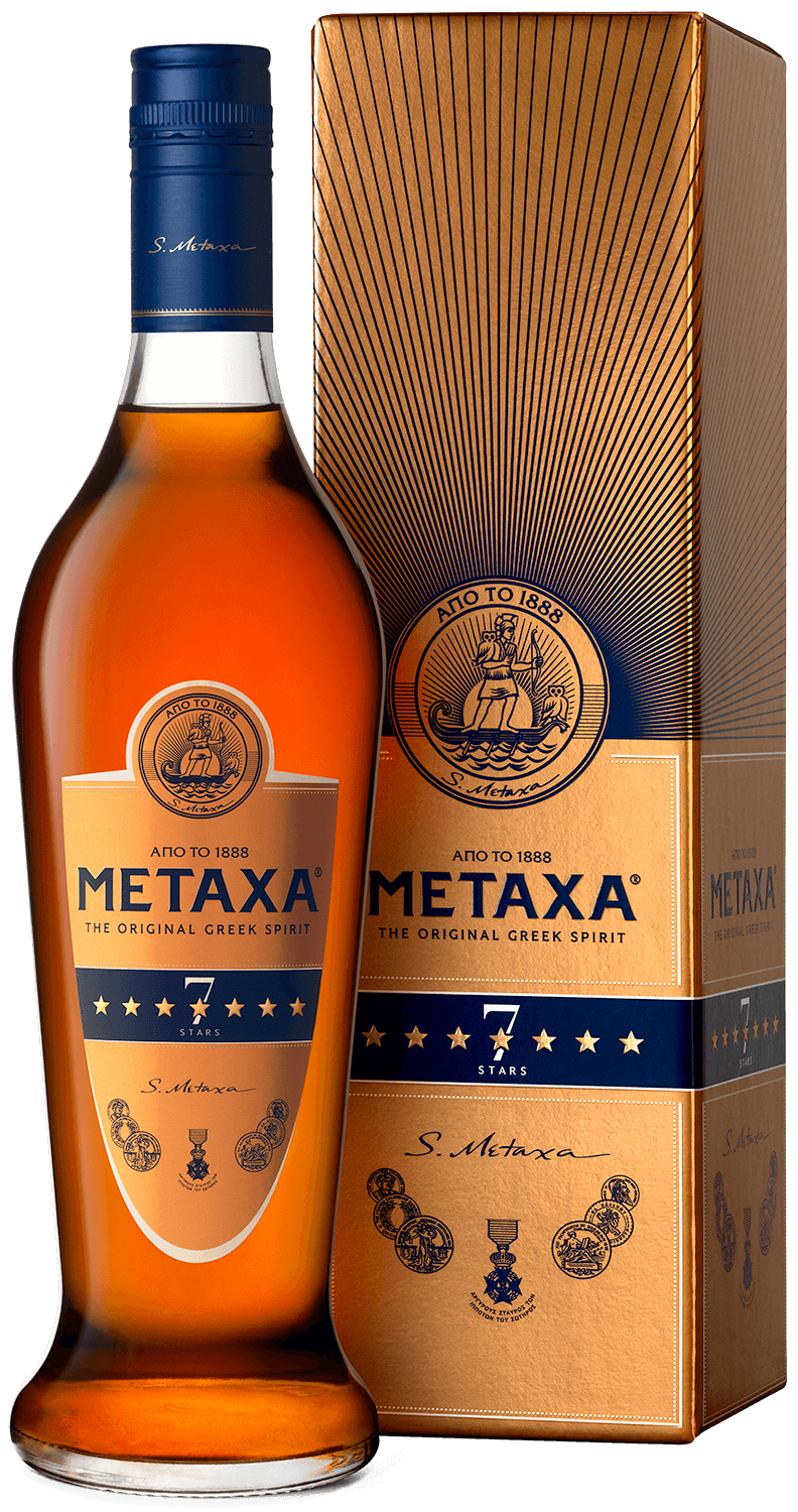 metaxa 7 stars gift box with two glasses Metaxa 7 stars (gift box)