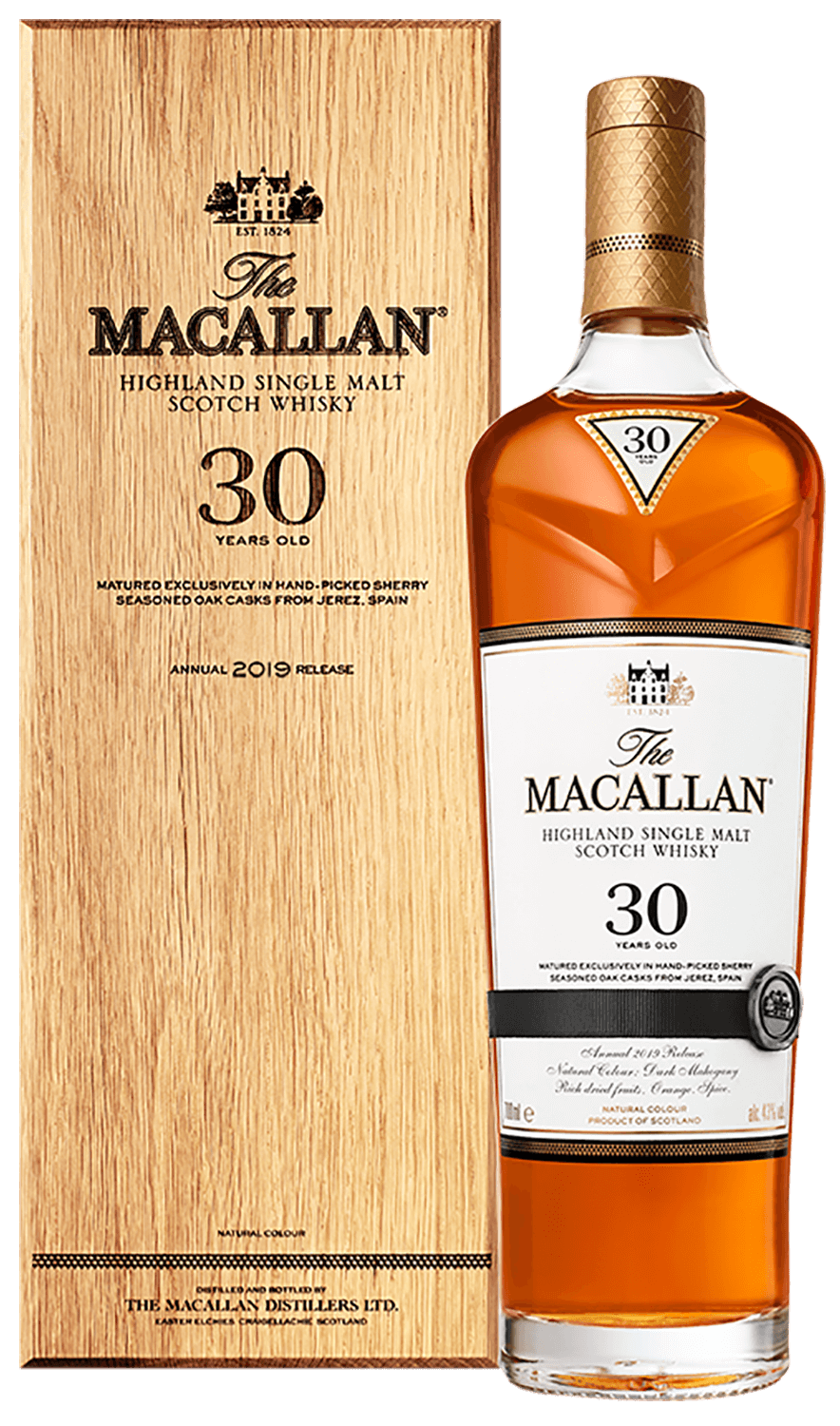 Macallan Sherry Oak Cask 30 y.o. Highland single malt scotch whisky (gift box) glencadam 1982 single cask highland 30 y o single malt scotch whisky gift box