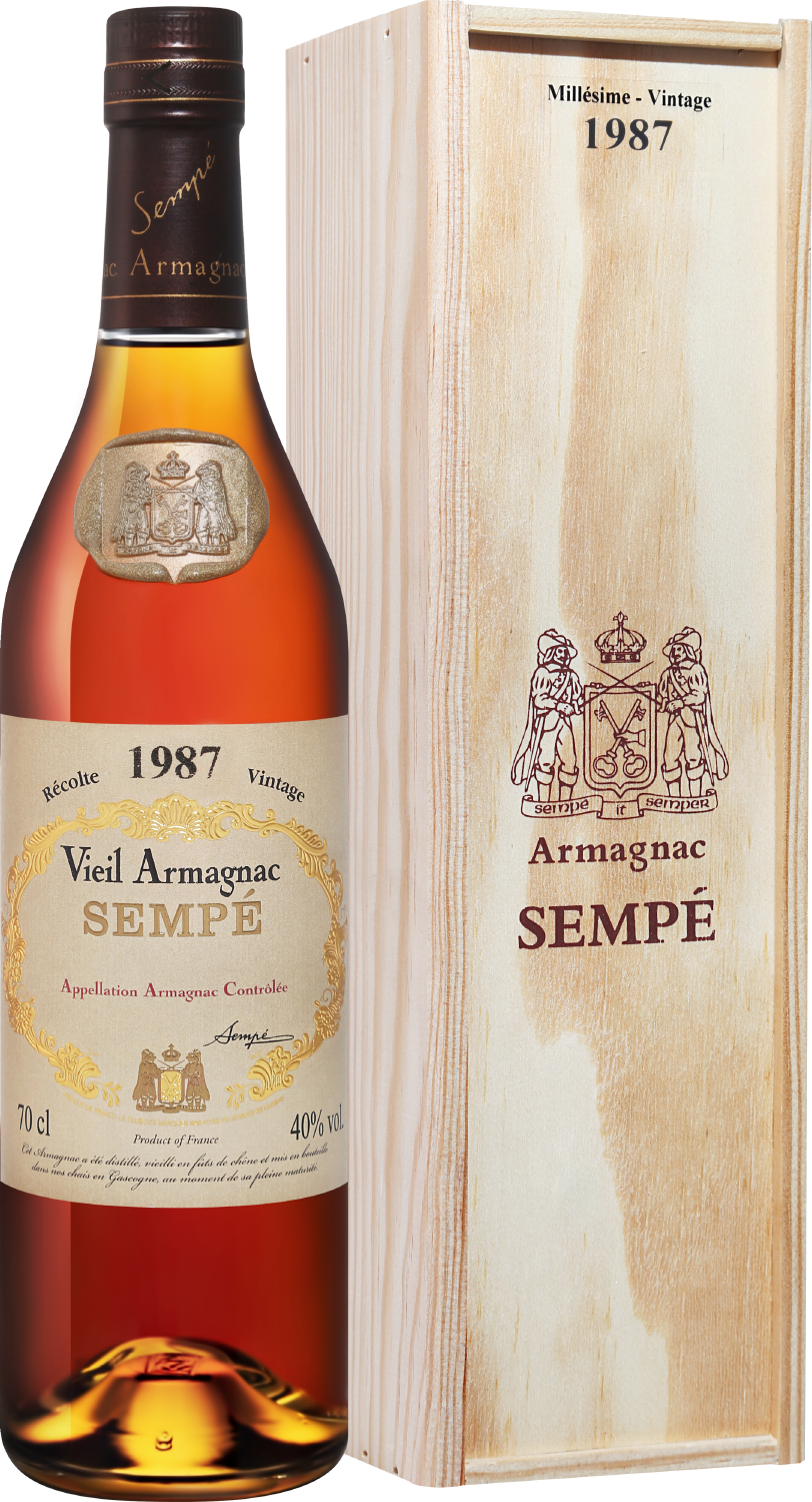 цена Sempe Vieil Vintage 1987 Armagnac AOC (gift box)