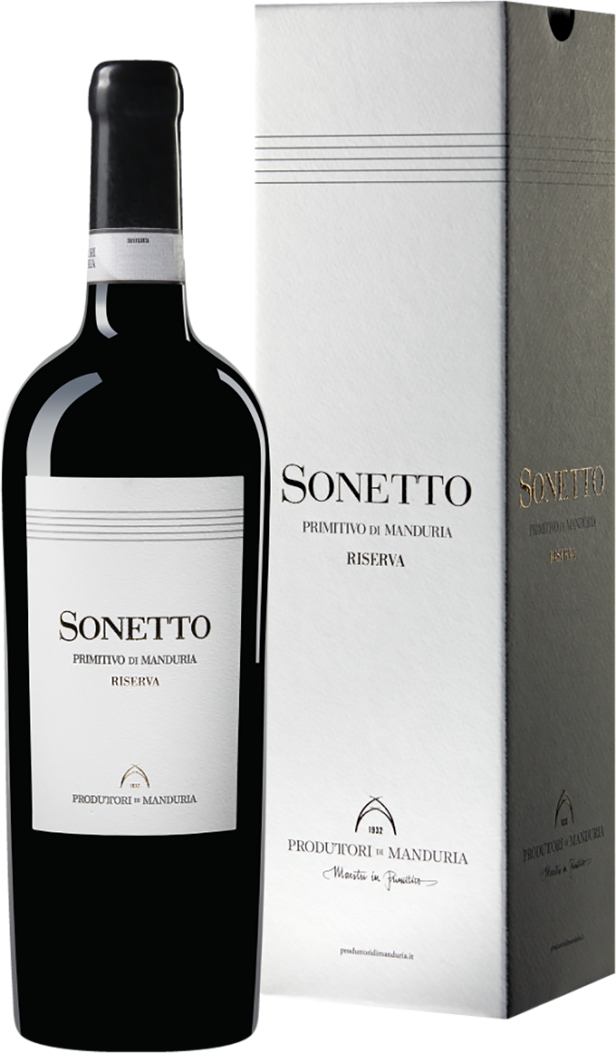 Sonetto Riserva Primitivo di Manduria DOC Produttori di Manduria (gift box)