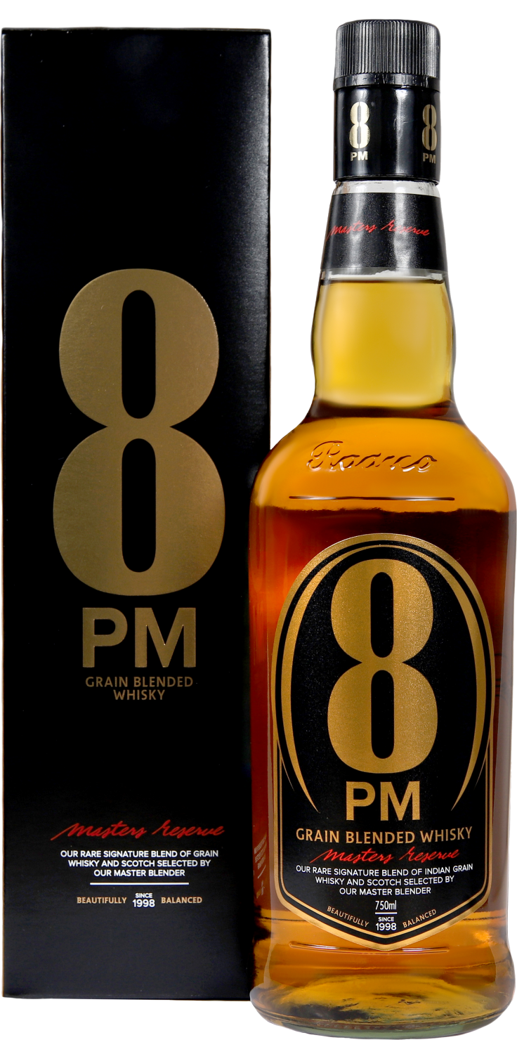 Radico Khaitan 8 PM Grain Blended Whisky (gift box)