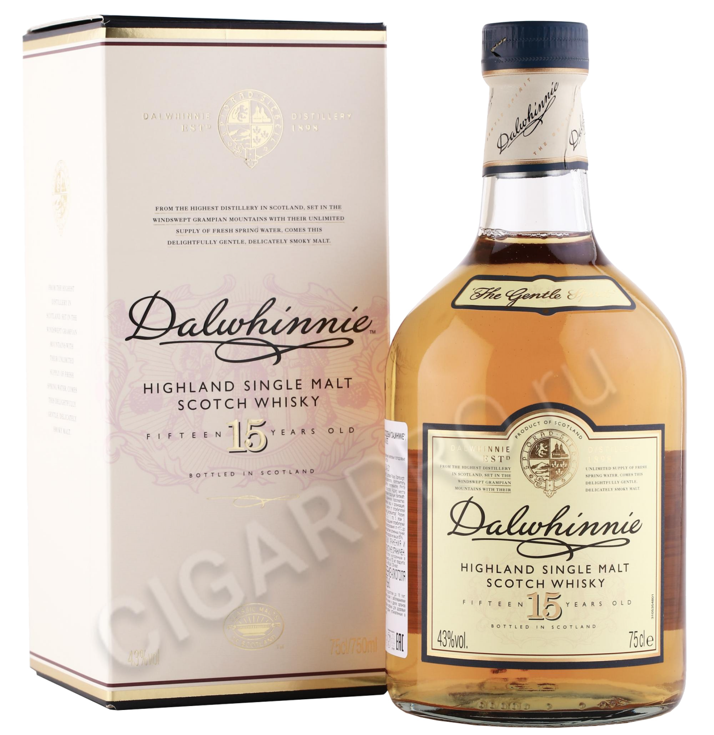 Dalwhinnie Highland Single Malt Scotch Whisky 15 y.o. (gift box)