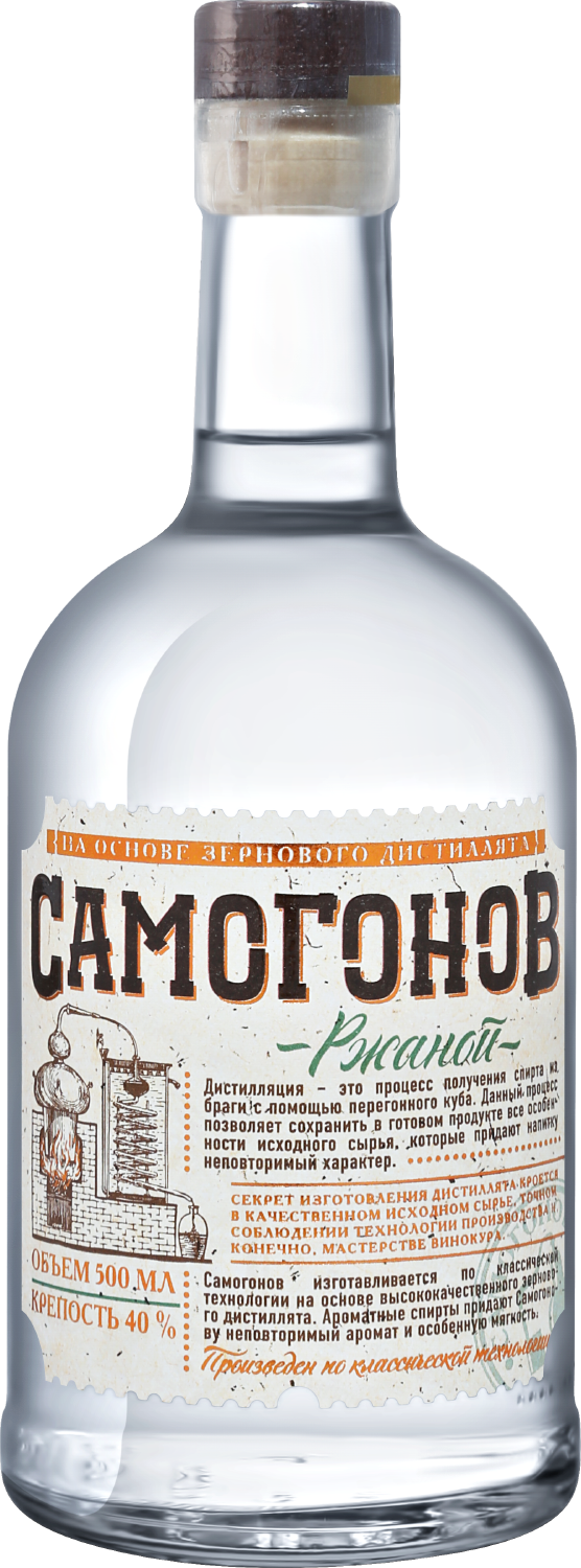 Сябры Самогонов. Ржаной крепкий спиртной напиток 0.5&nbsp;л