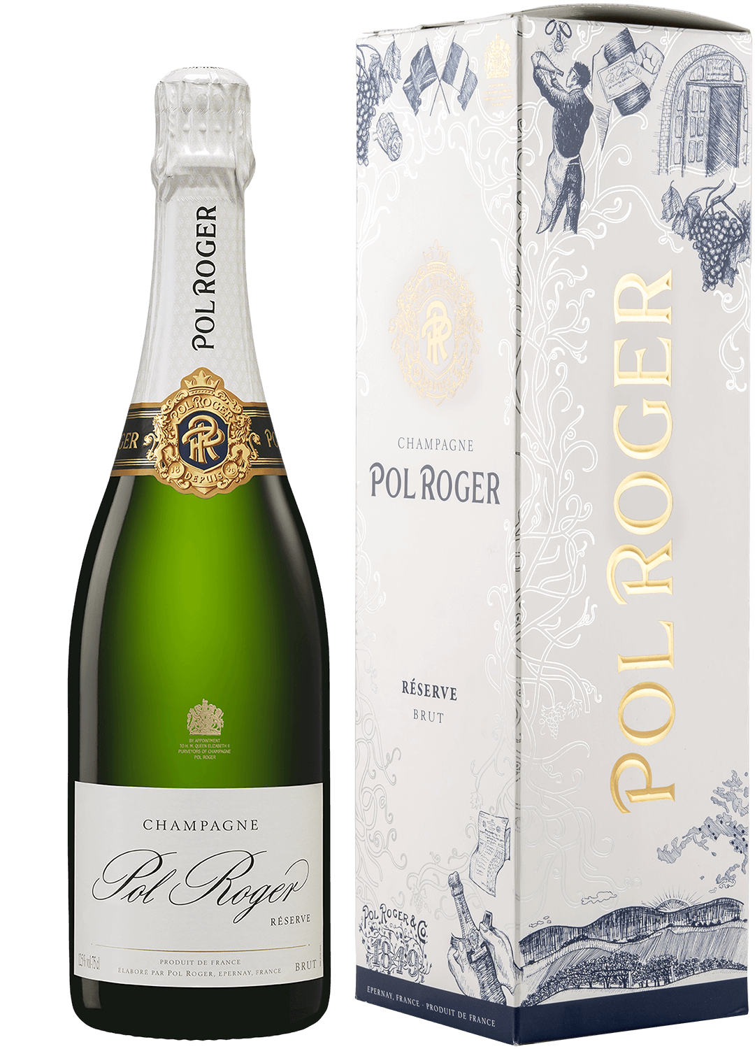 Pol Roger Reserve Champagne AOC (gift box) reserve privee brut champagne aoc chanoine freres gift box