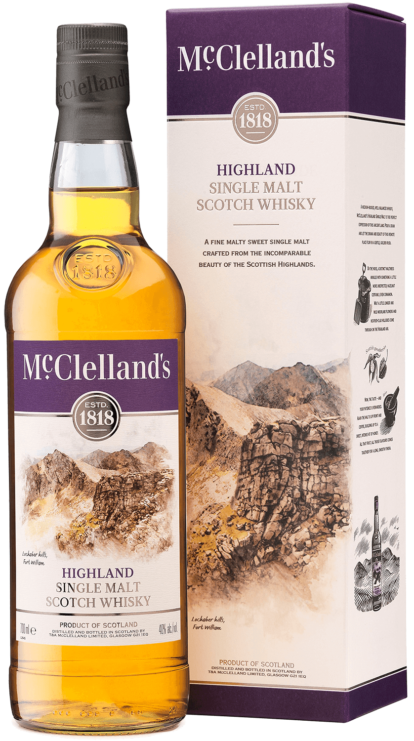 McClelland's Highland single malt scotch whisky (gift box) glenmorangie grand vintage malt highland single malt scotch whisky gift box