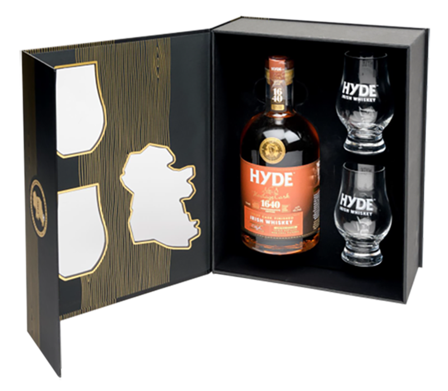 Hyde №8 Stout Cask Finish Blended Irish Whiskey (gift box with 2 glasses)