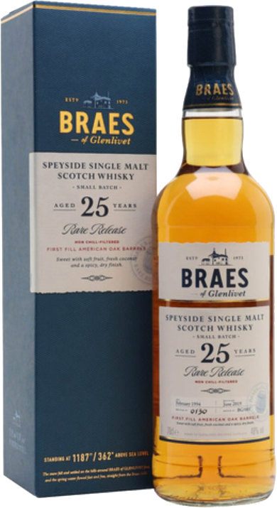 Braes of Glenlivet 25 y.o. Single Malt Scotch Whisky (gift box)